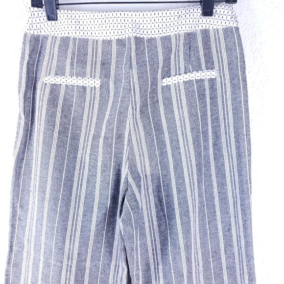 ENGLISH FACTORY Stripe Linen Blend Wide Leg Pants - Picture 8 of 11